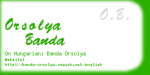 orsolya banda business card